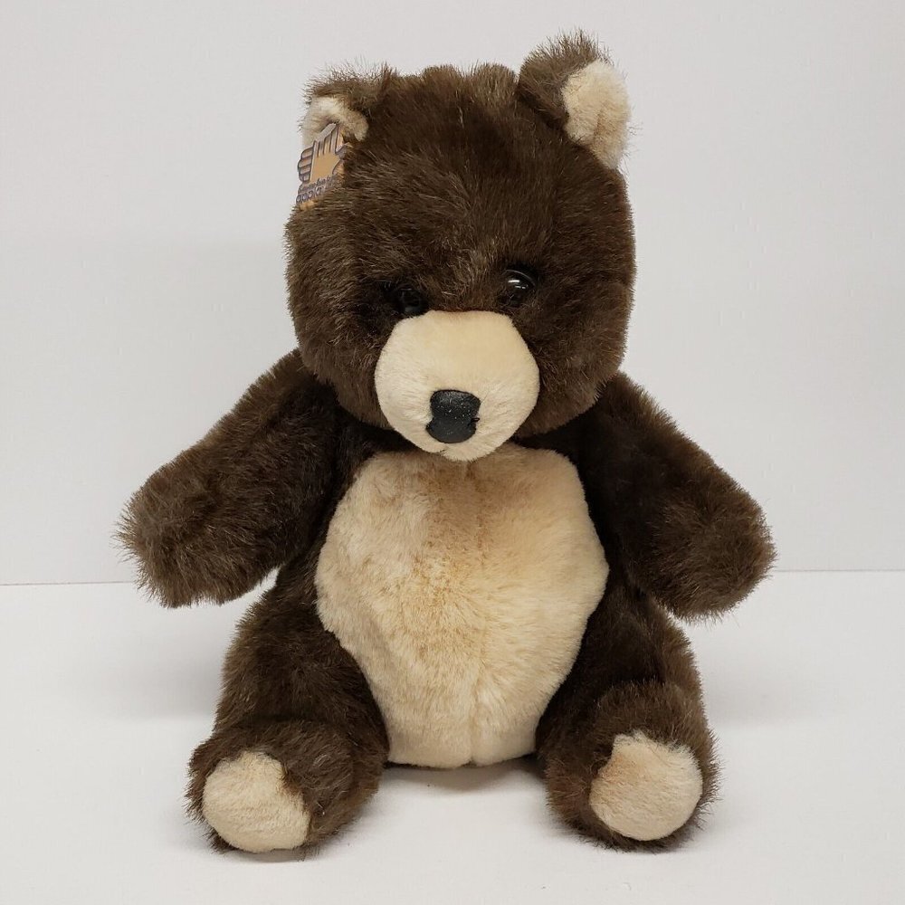 Applause Bravo 12" Brown Tan Teddy Bear Jockline Korea Vintage Pot Belly Plush